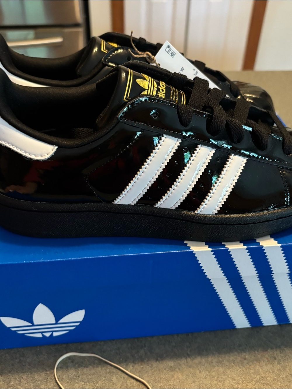 adidas Superstar II JS4009 Patent Leather Size 6.5 Women New!!!!!!! Fun!!!
